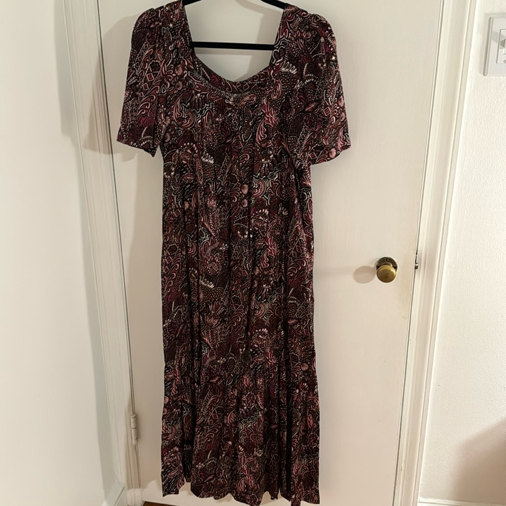 Maeve paisley print silk maxi dress